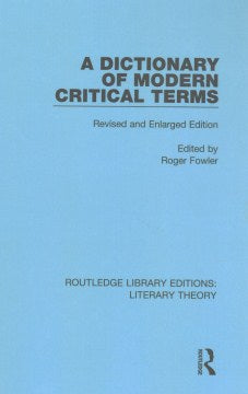 A Dictionary of Modern Critical Terms Discount